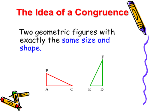 Congruence of geometric figures 